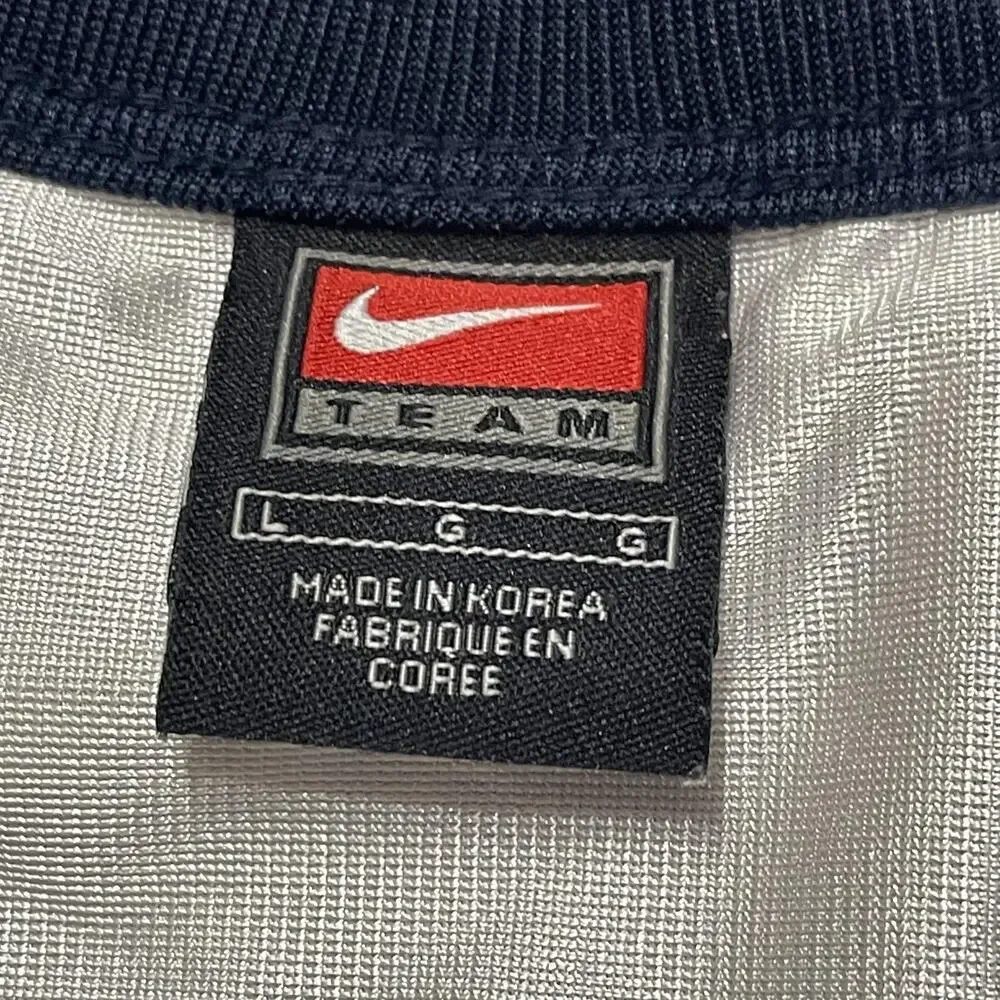 Nike Team Authentic Football Jersey Mens Large White Navy #12 Mesh V Neck